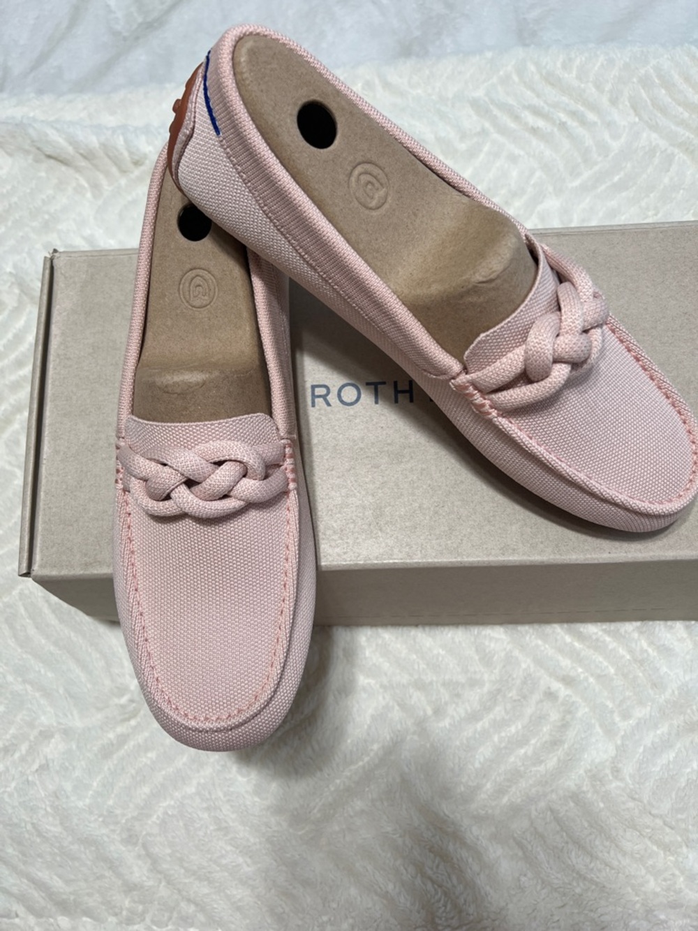 Rothy’s The Braid Driver Loafer Cakepop Pink Size 11.5 NIB Sustainable Knit - Picture 4 of 16
